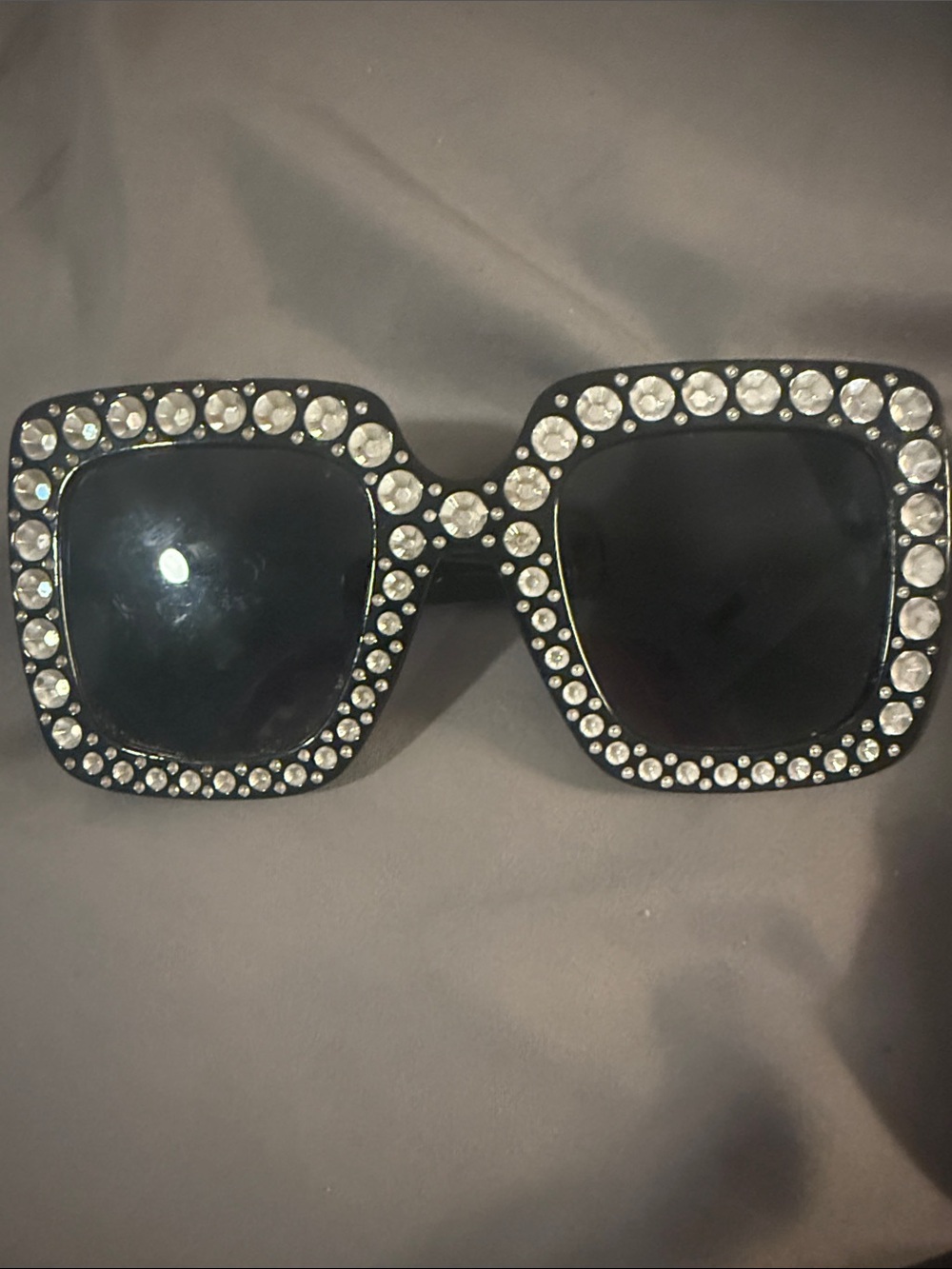 Gem Bedazzled Black Sunglasses